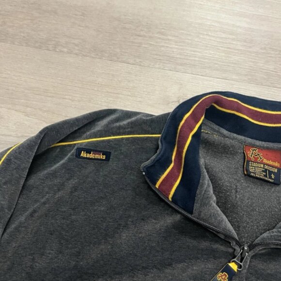Vintage Akademiks Velour Stadium Division Hip Hop Track Jacket - Picture 5 of 9